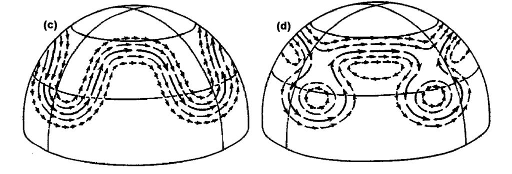 Fig. 12: Ondas de altos níveis da atmosfera na corrente de jato do Hemisfério Norte, as quais trazem períodos de tempo constrastantes em seu trem de ondas.