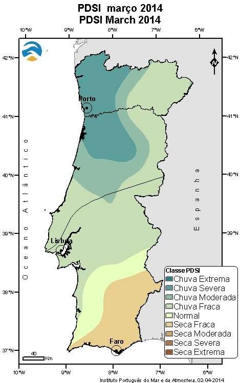 espacial dos valores da radiação solar global mensal em fevereiro.