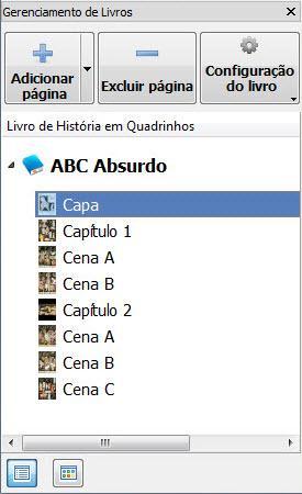 3.3.4 Como transferir páginas Para alterar a ordem das páginas em um livro existente: 1. Selecione a página a ser transferida no Gerenciamento de livros (consulte a Figura 41). 2.