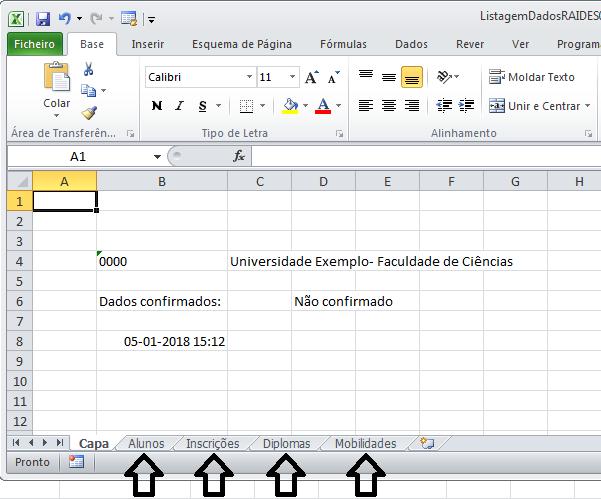 4.6 Download dos dados reportados (XML e Microsoft Excel) Finalizado o preenchimento o estabelecimento pode descarregar e guardar em formato XML e em formato Microsoft Excel os dados reportados.