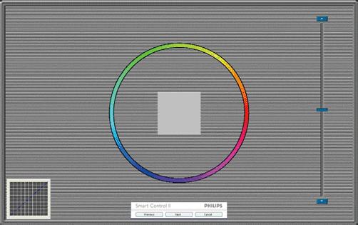 3. Optimização da imagem 1. A opção Show Me (Mostrar) inicia o tutorial para calibração da cor. 2. Start (Iniciar) - inicia a sequência de calibração da cor composta por 6 etapas. 3.