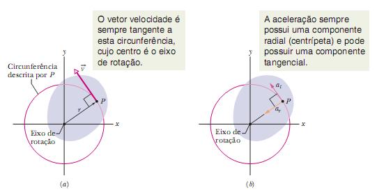 10.5 Relações entre as Variáveis Lineares e Angulares Derivando a equação da velocidade em relação ao tempo, novamente com r constante,