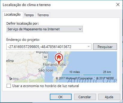 Vamos começar pelo 3D. Após abrir o 3D, vamos ativar as sombras. Após isto, habilitaremos o caminho do sol.