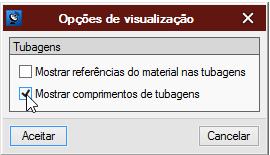 ITED 16 Prima sobre as tubagens e altere para os seguintes comprimentos.