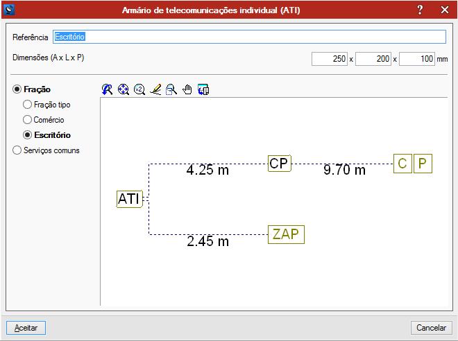 ITED 20 Fig. 3.22 Prima Aceitar e introduza sobre o lado direito do ATE inferior. Prima com o e de seguida em Cancelar para sair do comando.