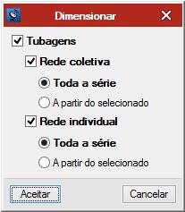 ITED 27 Fig. 3.36 Prima Aceitar até voltar ao ambiente de trabalho. 3.3.2. Dimensionamento da rede de tubagens Uma vez introduzidos todos os dados da rede de tubagens, procede-se ao dimensionamento da instalação.