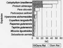 146 N.M. Ivanauskas, R.R. Rodrigues & A.G. Nave: Fitossociologia e seletividade de espécies numa floresta de brejo Figura 6. Distribuição do índice de Valor de Cobertura (IVC) por espécie.