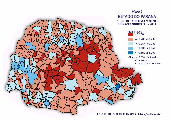 FIGURA1 MAPAS ILUSTRATIVOS DO IDHM E DOS SOLOS DO PARANÁ FONTE: IPARDES, 2003.