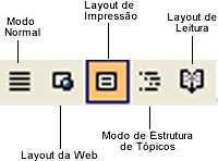 - BARRA DE STATUS Permitem alterar a parte de visualização do seu trabalho.