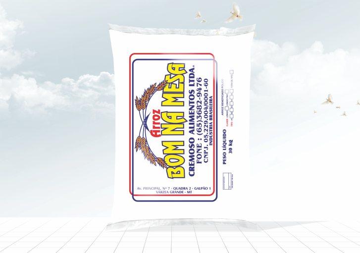 O Arroz Bom na Mesa em saca é um arroz Beneficiado e Polido, um produto com a qualidade e garan a da Cremoso Alimentos.