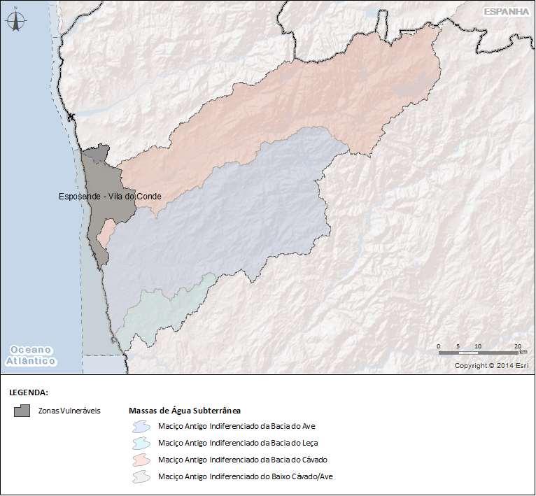 Figura 1.10 Zona vulnerável na RH2 Zonas designadas para a proteção de habitats e da fauna e flora selvagens e a conservação das aves selvagens O Decreto-Lei n.