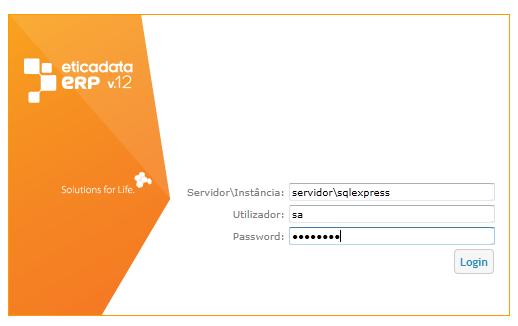 Entrar na Administração A Administração do eticadata ERP V12, é um aplicativo Web que contém as opções sem as quais não seria possível operar com a aplicação.