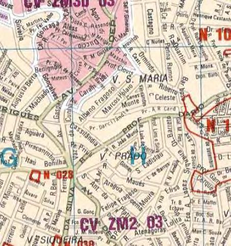 fls. 204 Característica: Zona Mista de Densidades Demográficas e Construtivas Altas Zona de Uso: CV ZM 2 03 Coeficiente de Aproveitamento: Mínimo = 0,20 Médio = 1,00 Máximo = 2,00 Taxa de Ocupação: