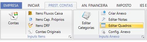 Pode editar os Quadros do Anexo fazendo duplo clique num Quadro existente nas Notas, ou então na opção dos Inputs do Anexo em Editar Quadros.