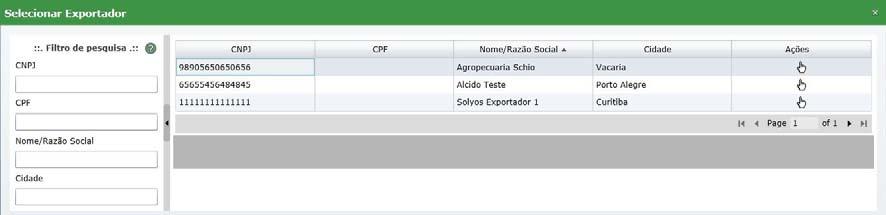 Tela de cadastro de DPP 1º Passo. O 1º passo para criar uma Declaração de Origem é informar uma mercadoria e um Exportador.