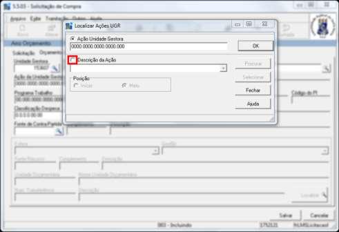Caso possua o código da ação, basta inseri-lo e clicar em OK.