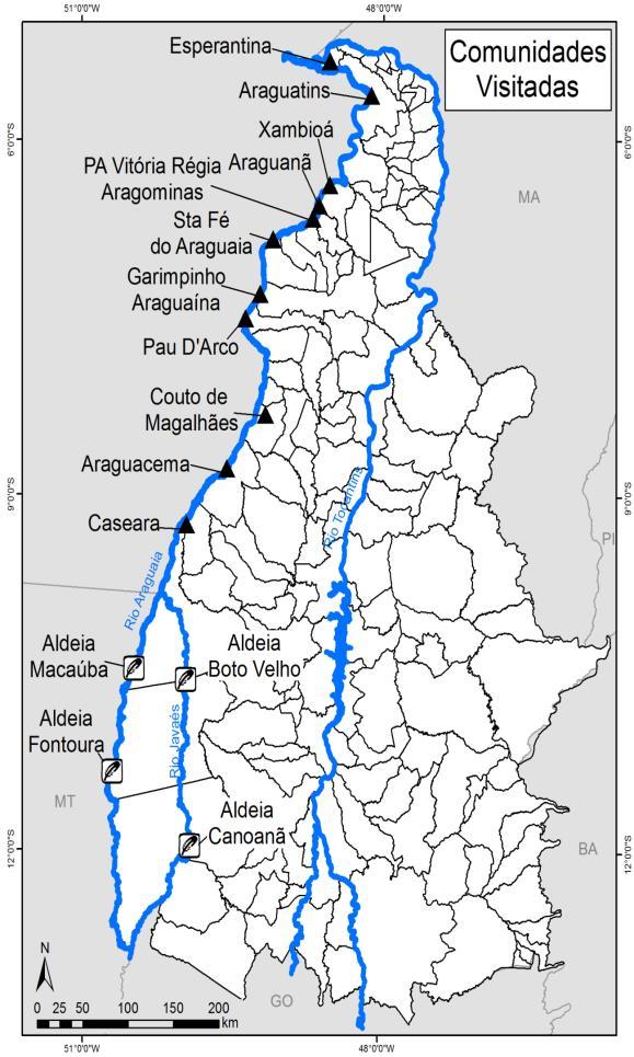 O Diagnóstico em 2016 Município Instituição SEMANA Número de pescadores declarados pela Número de participantes das oficinas colonia Couto Magalhães Colônia Z-09 28/03 a 30/03 134 53 Araguacema