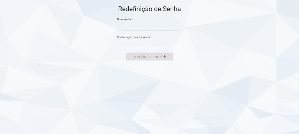 O e-mail que você receberá para a redefinição de sua senha será neste formato.