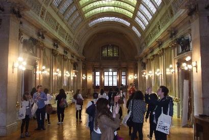 Visita ao Palácio de São Bento Por volta das 15h30m, iniciou-se uma visita guiada ao Palácio de São Bento para os jornalistas.