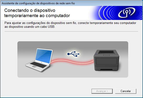 Pr utilizores e ree sem fios f Conete temporrimente o o USB (não inluío) iretmente o omputor e o equipmento.