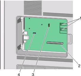 Toque em alguma parte metálica da impressora antes de tocar em qualquer conector ou componente eletrônico da placa do sistema.