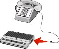 Conexão a uma secretária eletrônica Conecte uma secretária eletrônica à impressora para receber mensagens de voz e fax.