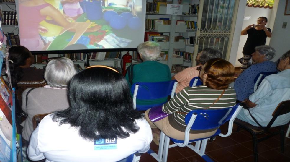 palestra e mostras de cinema para Grupo da Melhor Idade