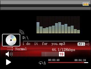 Prima Iniciar por 2 segundos para entrar na função de repetição durante a reprodução de música.