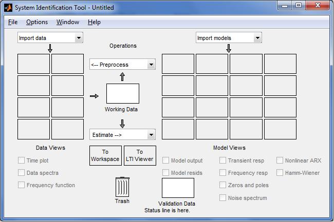 52 Figura 32 - Ferramenta System Identification Toolbox - MATLAB Com os dados obtidos da resposta ao degrau do quadricóptero, utilizou-se iterativamente a ferramenta System Identification Toolbox