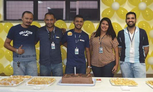 Aconteceu! Aniversário - Os aniversariantes de maio comemoraram a data no dia 26, no restaurante da Empresa Vitória, com o tema Maio Amarelo.