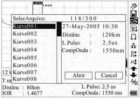 Seção 4 2. Entrar nome de arquivo: Utilize p, q, e para escolher os caracteres alfanuméricos um a um, e depois pressione Enter para confirmar. O nome de arquivo pode ser de até 8 caracteres. 3.