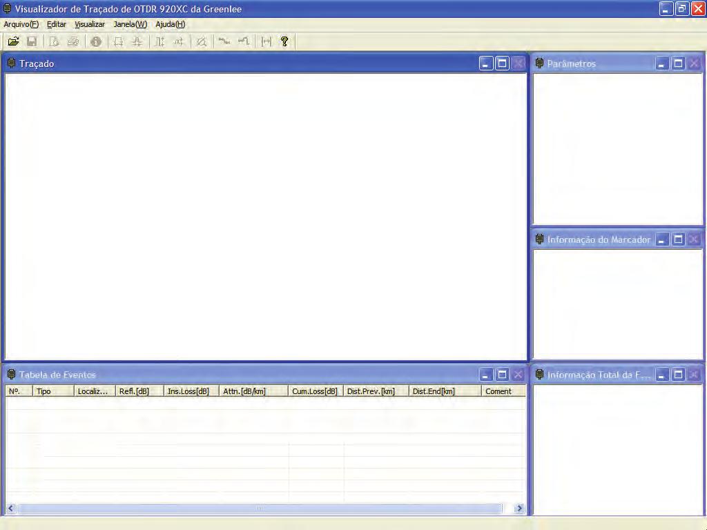 Seção 7 GUI do Software Interface Gráfica do Usuário (GUI) Após a instalação, o software Trace Viewer 920XC, clique em run para visualizar a GUI principal (Figura 7-1). 1 2 3 5 6 4 7 8 Figura 7-1.