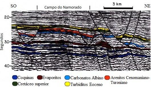 990), e margas e folhelhos da sequência hemipelágica. Essa unidade sedimentar compõe a porção superior da Formação Macaé (Membro Outeiro). Na Figura 6.