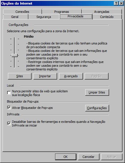 lançamentos de avaliações. Os navegadores mais comuns são: Internet Explorer, Mozila Firefox, Google Chrome.