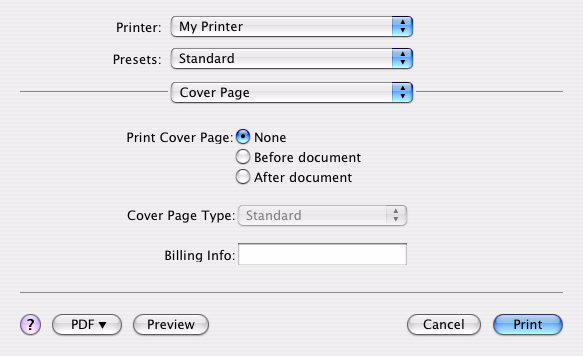 COVER PAGE Escolher uma folha de rosto pode ajudá-lo a identificar o documento impresso numa grande pilha de papel.