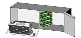 Recomenda-se que os compartimentos sejam modulares, devendo o projectista definir qual o tipo de compartimento a instalar para o secundário do RG-FO, projectando