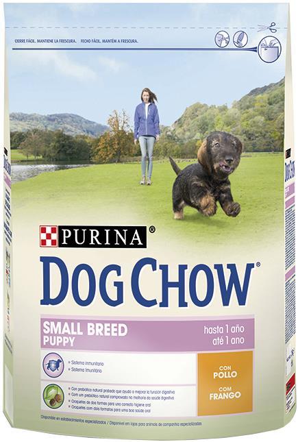 PURINA DOG CHOW SMALL BREED PUPPY CHICKEN Purina Dog Chow Small Breed Puppy é um alimento completo para cachorros de raça pequena.