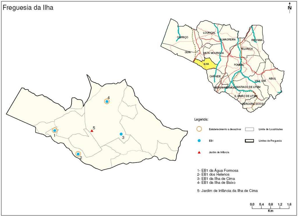 Mapa 7 Proposta de intervenção na rede escolar Freguesia de