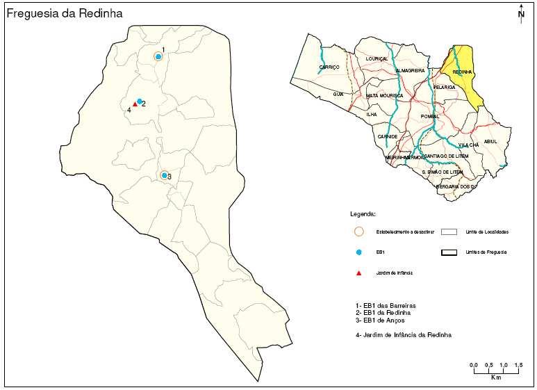 Mapa 13 - Proposta de intervenção na rede escolar Freguesia de