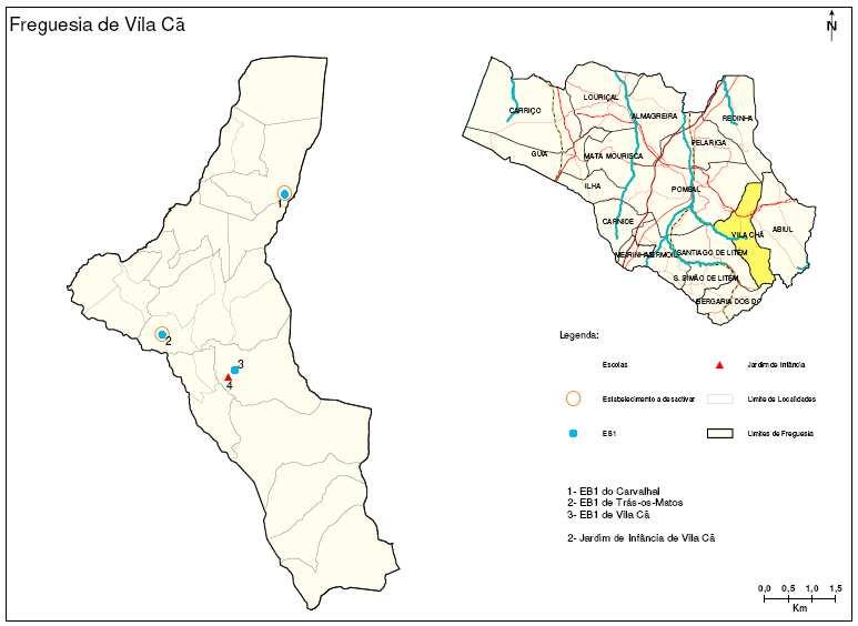 Mapa 17 - Proposta de intervenção na rede escolar Freguesia de
