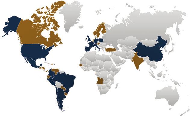 Setores e localizações geográficas A Management Solutions implanta o Gamma para seus três principais setores em todos os países onde atua A proliferação massiva de modelos para tomada de decisão em