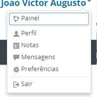 5 Seta Nº : Ao clicar abrirá um menu lateral com diversas ferramentas pedagógicas como quem está online, mensagens, calendário entre outras ferramentas 6 Seta Nº 4: Este link é ideal para usá-lo para