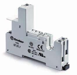 SÉRIE SÉRIE 97 Bases e acessórios para Série 97.01.7 Homologoções (segundo o tipo): Base com parafusos 97.01.7 SMA* 97.02.7 SMA* montagem em painel ou trilho 35 mm (EN 60715) Para relé tipo.61t.