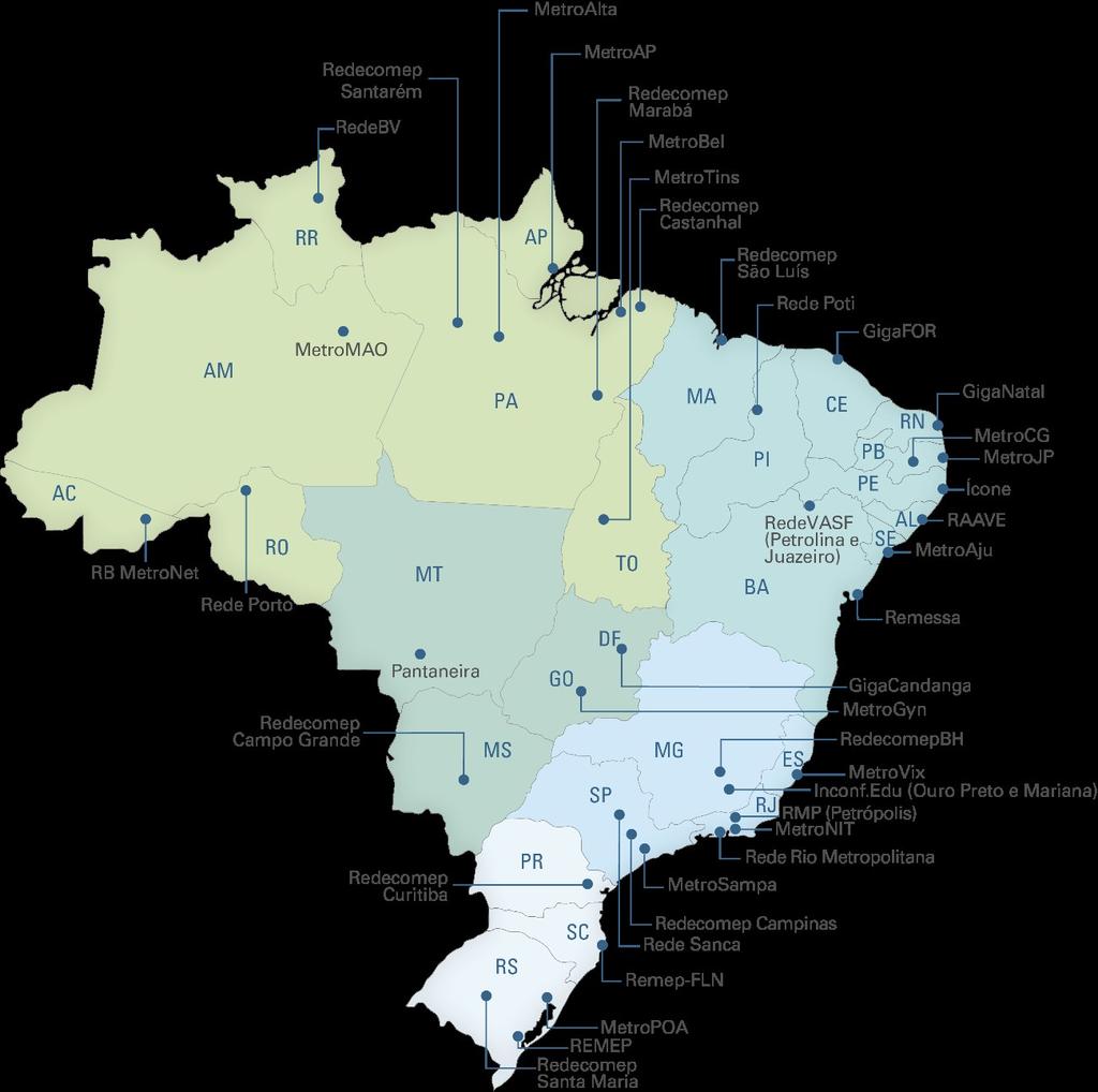 Redecomeps atuais Maioria a 1 G 10 G em: Salvador,