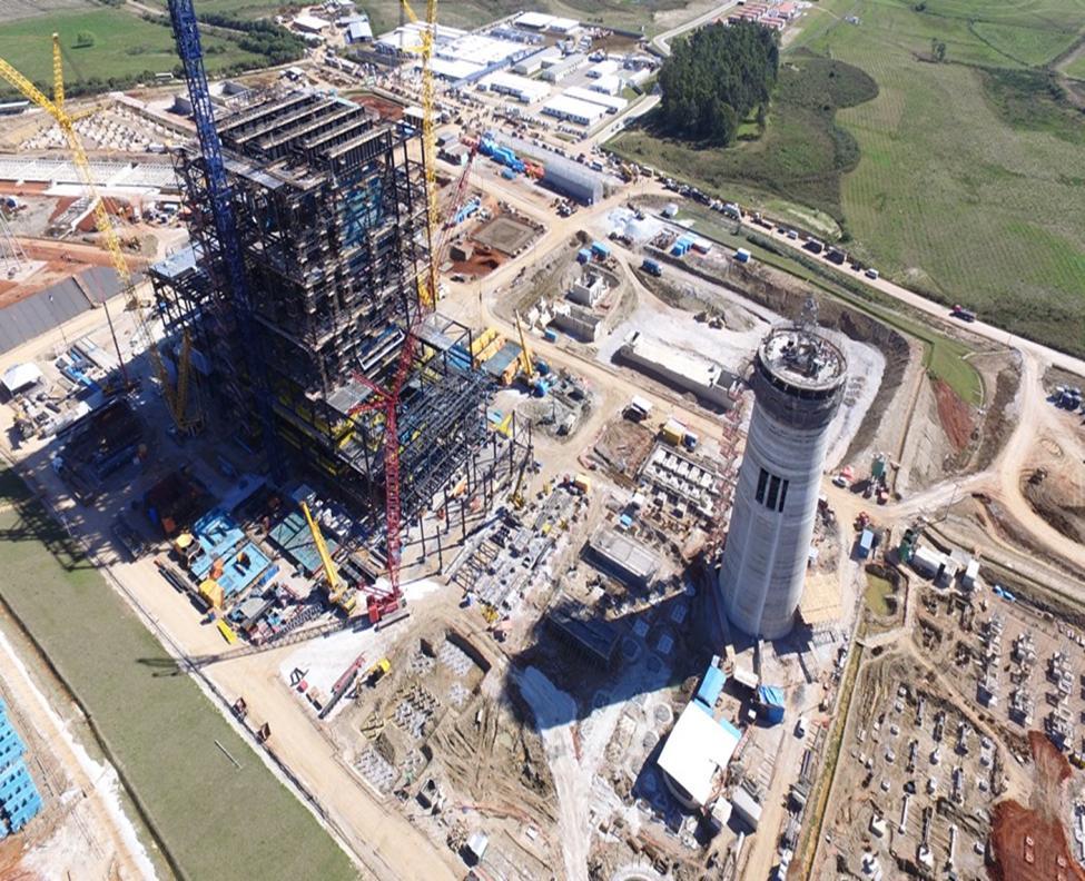 PROJETO TERMELÉTRICO EM CONSTRUÇÃO: UTE Pampa Sul Progresso acumulado de 72% No leilão A-5, realizado em novembro de 2014, foram comercializados 294,5 MWm.