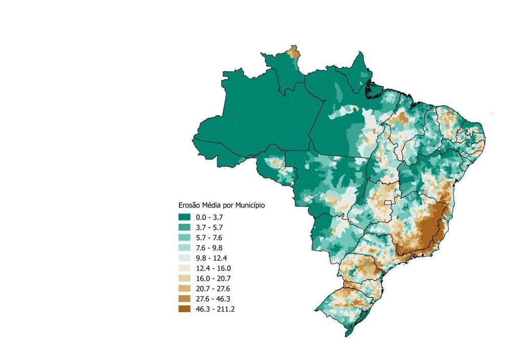 Mapa 61: Erosão média por