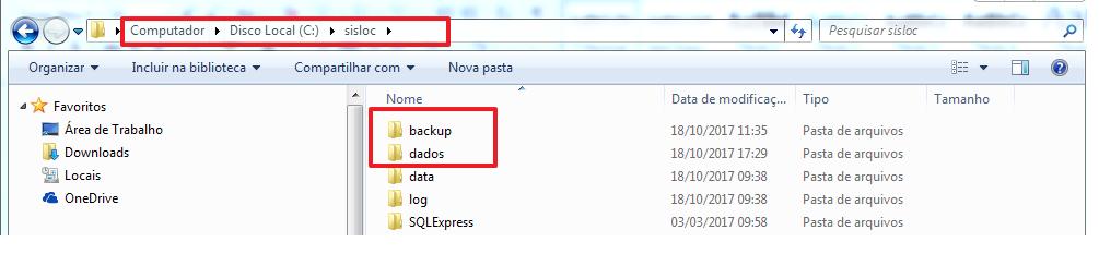 1. Etapa 1: Criação de backups importantes Passo a passo 1.1. Primeira etapa: Antes de iniciar a reinstalação é importante efetuar um backup de dois itens importantes para o funcionamento do Sisloc: