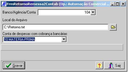 contas bancárias selecionados na guia CobreBem e não a tradicional.