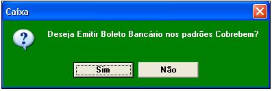 7.5 IMPRESSÃO DE BOLETO ATRAVÉS DO CAIXA Disponibilizado formulário