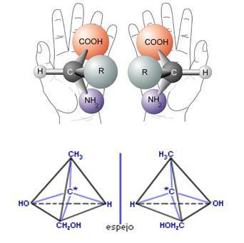 Isômeros ópticos ou Estereoisômeros Um átomo de carbono com quatro ligantes diferentes (carbono assimétrico ou centro quiral) - duas configurações que são imagem